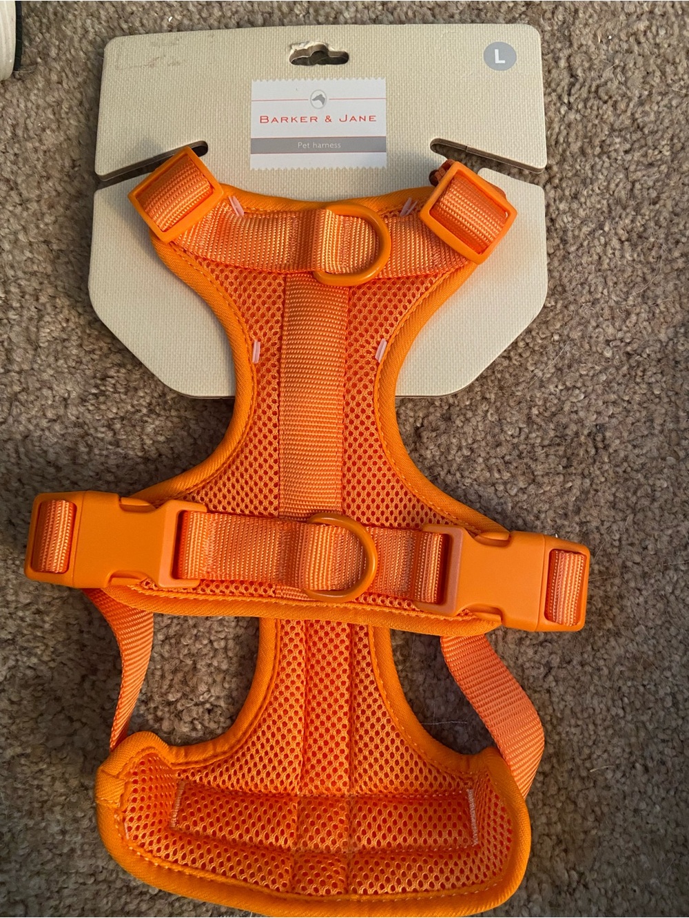 Orange Harness - Comfortable Mesh Pet Harness